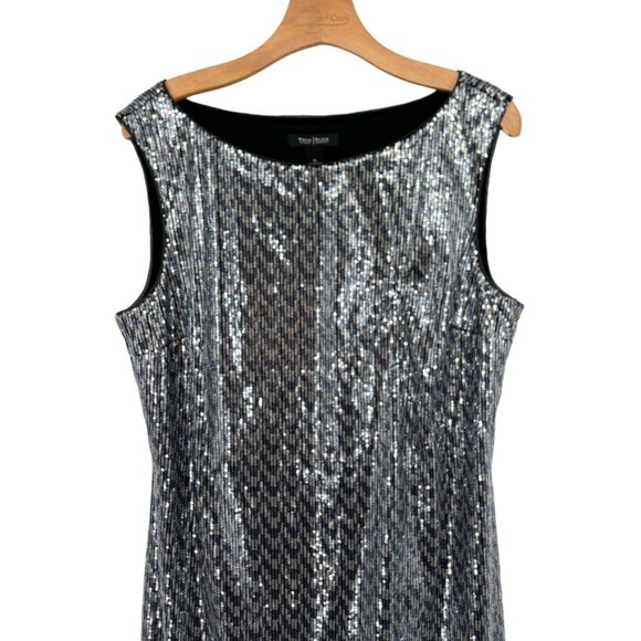 White House Black Market Sleeveless Sequin sheath Dress womens size XL - Picture 3 of 11